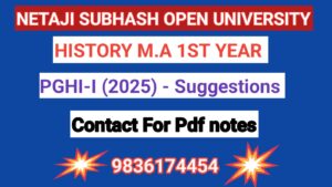 Read more about the article pghi suggestion 2025 history 1st paper suggestion m.a nsou